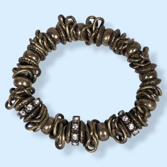 (2/$20) Lia Sophia Cut Crystal Stretch Bracelet - Picture 2 of 5